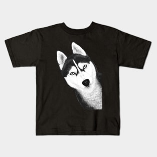 Black husky Kids T-Shirt